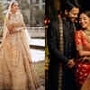 Designer dresses at wedding