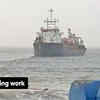 Article image for: Visakhapatnam: View of beach nourishment and <i class="tbold">dredging work</i>