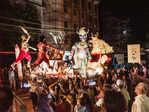 Revellers celebrate Shigmo parade at Vasco and Ponda