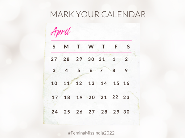femina miss india 2022 calendar