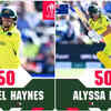 Rachael Haynes and Alyssa Healy continue their phenomenal run. (Pic credit: ICC Cricket World Cup Twitter)