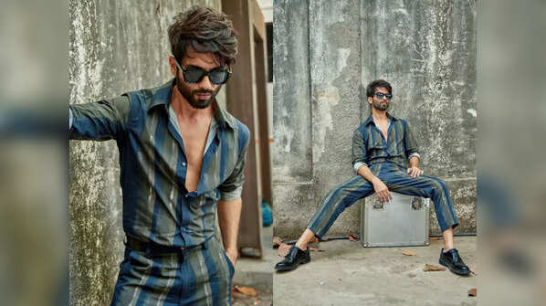 'Jersey' actor Shahid Kapoor just dared men to try the stripe on stripe style!