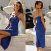 Midi dress with front cutouts