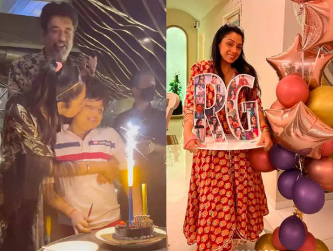 Inside Anupamaa actress Rupali Ganguly's birthday celebration with family;  shares a peek into the cakes, bouquets and gifts from fans | The Times of  India