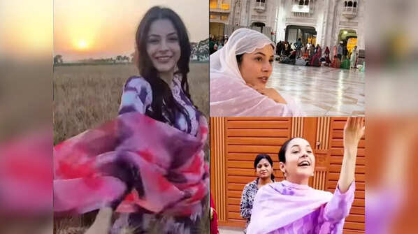 Shehnaaz Gill twirls in 'khet', does gidda with elderly women, seeks solace at the Golden Temple; a look at how she spent time in Punjab