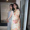 The mother-daughter duo, Neetu Kapoor and Riddhima happily pose for the media after Alia Bhatt-Ranbir Kapoor's mehendi ceremony
