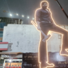 Rocky Bhai stands tall and bold in Mumbai as a massive, 100 feet long cutout