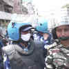 Rapid Action Force & Police deployed in the violence-hit Jahangirpuri area