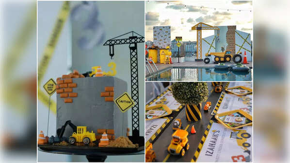 Construction-themed birthday bash