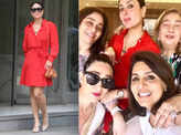 Sisters Kareena & Karisma Kapoor turn heads as they step out in style to celebrate mother Babita Kapoor's birthday