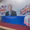 Arrangements made to welcome UK PM Boris Johnson near Ahmedabad airport.