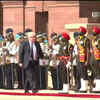 British PM Boris Johnson receives guard of honour. (ANI photo)