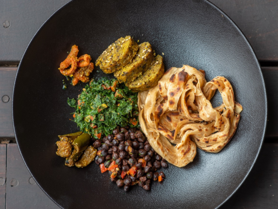 Moringa Subzi with Laccha Paratha