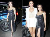 Nushrratt Bharuccha turns heads in a black thigh-high slit dress at Sonnalli Seygall&rsquo;s birthday party