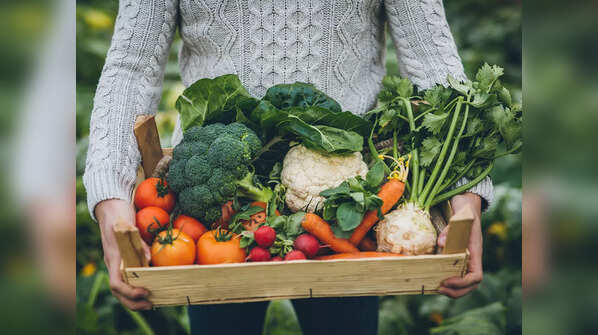 Home-grown fruits and veggies