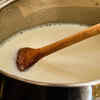Using a wooden spoon for baking purposes