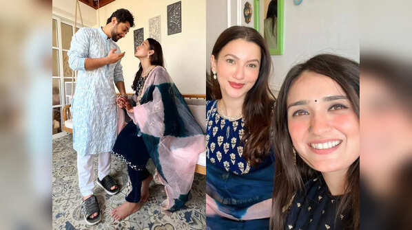 Gauahar Khan, Zaid Darbar with family and friends