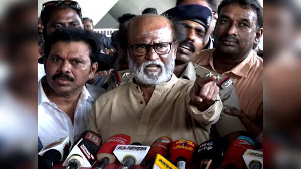 Rajinikanth loses cool, walks away