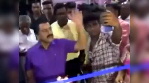 Sivakumar knocks down fan's phone