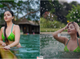Rubina Dilaik sets internet ablaze in colorful bikini as she chills in the pool, see stunning pictures
