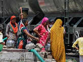 These images show how the water train quenches the thirst of Rajasthan's Pali district