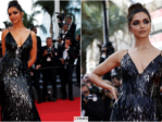 Cannes 2022: Deepika Padukone dazzles on the red carpet in a black embellished gown, see pictures