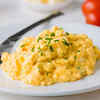 Cheesy Scrambled Eggs in a Mug