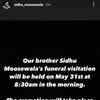 Sidhu Moose Wala's cremation to take place at village Moosa on May 31 - 12 pm
