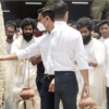 KK's son led the funeral procession as the singer's final journey began from his home