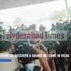 Article image for: Venkatesh and Varun Tej receive a grand welcome at Visakhapatnam Airport