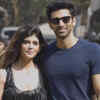 Article image for: <i class="tbold">Sanjana Sanghi</i> shares a cheerful picture with 'OM' film co-star Aditya Roy Kapur