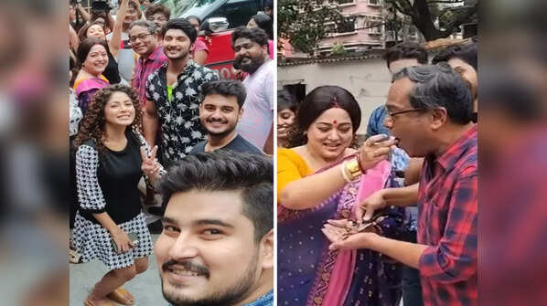 In pics: ‘Lokkhi Kakima Superstar’ completes 100 episodes; team enjoys a celebratory mood