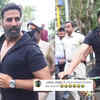 Article image for: Akshay Kumar goes cycling, jogging with police personnel; a netizen says, '<i class="tbold">zubaan</i> kesari khaakar bhi itna fit'
