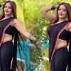 Article image for: Monalisa shows her beauty in a <i class="tbold">black saree</i>