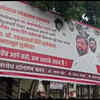 Posters put up in support of Shiv Sena leader Eknath Shinde in Thane