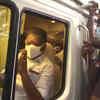 AIADMK coordinator O Panneerselvam leaves from his home to participate in party's general body meeting in Chennai