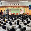 AIADMK senior leaders and general council members wait for EPS and OPS at the venue of general body meeting