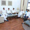 A meeting of Congress leaders on the current political developments held at Sahyadri Guest House, Mumbai, in the presence of HK Patil, AICC Incharge- Maharastra, state party president Nana Patole and others