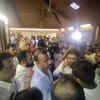 Shouting slogans in favour of Rebel leader Eknath Shinde along with "Shivsenecha Thane Zilla Anand Dighe cha Balle Quilla "
