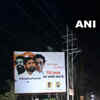 A banner with faces of Balasaheb Thackeray, Eknath Shinde & Anand Dighe seen in Guwahati