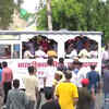 People join the funeral procession of Kanhaiya Lal.