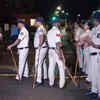 Police bandobast in front of Taj Convention Centre, where rebel Sena MLAs are supposed to stay in the night