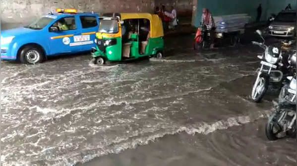 Photos of waterlogged areas in Delhi