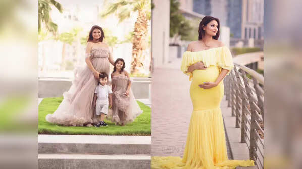 Having her two kids Reanna and Aryan around for the photoshoot