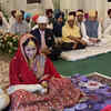 Punjab CM Bhagwant Mann with his bride Gurpreet Kaur during wedding ceremony