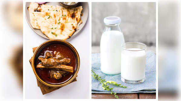 Can you drink milk after eating chicken or mutton?