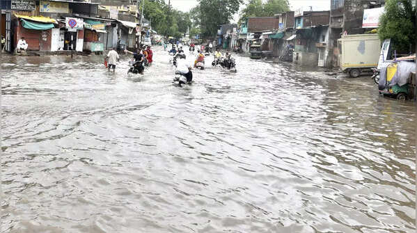 Gujarat rain: Photos of waterlogged streets, submerged vehicles