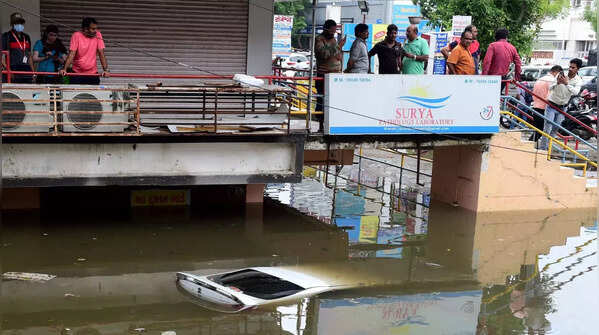 Gujarat rain: Photos of waterlogged streets, submerged vehicles