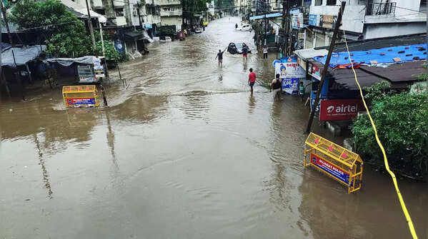 Gujarat rain: Photos of waterlogged streets, submerged vehicles