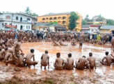 Revellers have a muddy celebration this Chikal Kalo